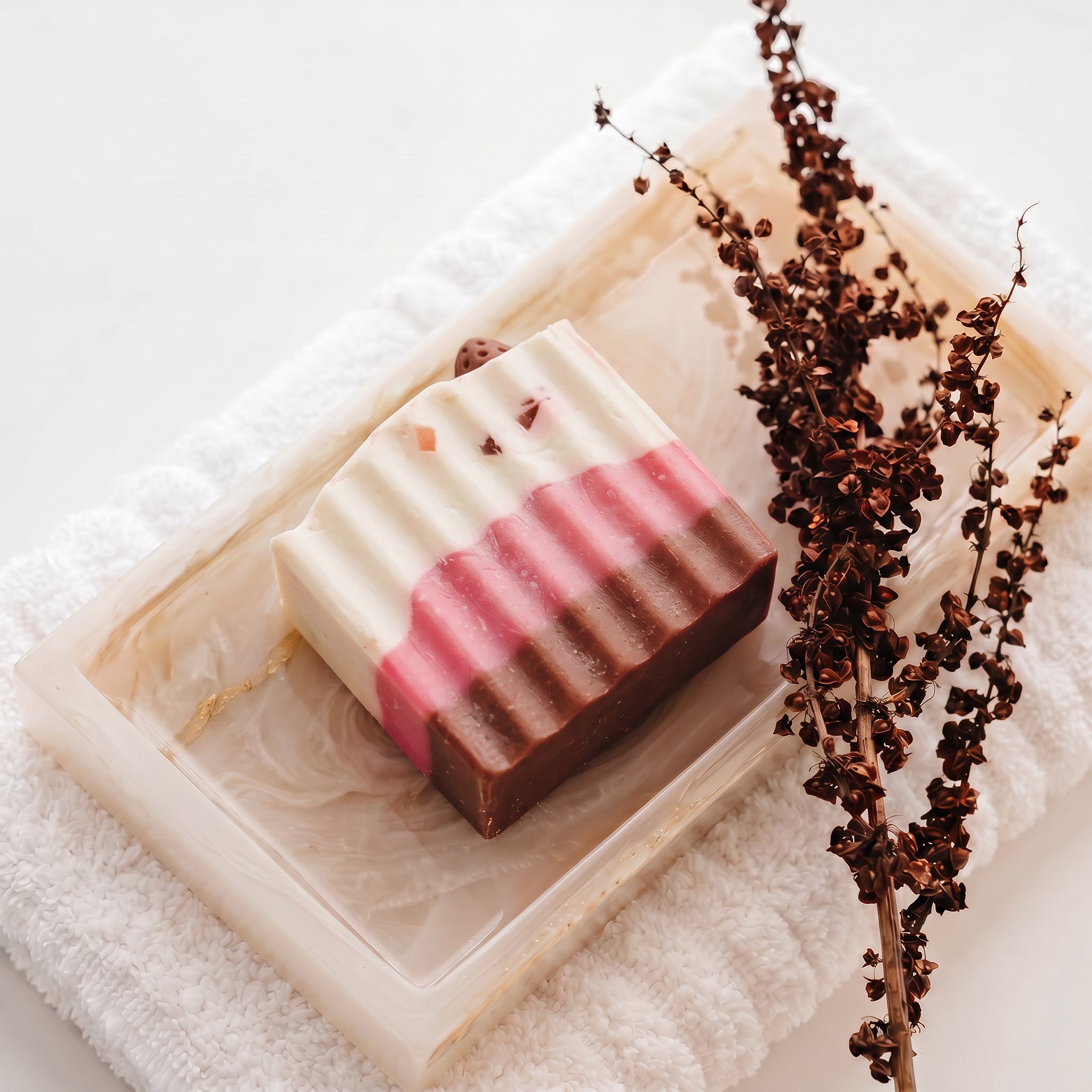 Slice of Berry | Handmade Cold Process Soap | Cedarwood & Lavender | 120g